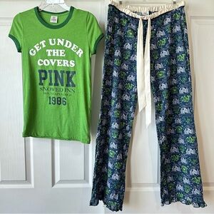New PINK Victoria’s Secret 2008 PJ Pajama Set Small Medium Vintage Y2K